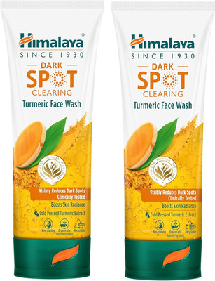 HIMALAYA Dark Spot Clearing Turmeric  | Reduce dark spots in 7 days | Organically sourced & Cold-pressed turmeric 100ml Pack of 2 Face Wash(200 ml)