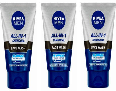 NIVEA 3pc All in one 50gm Fw Set of 3 Face Wash(150 ml)