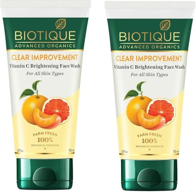 BIOTIQUE Clear Improvement Vitamin C Brightening  150ml Face Wash(300 ml)