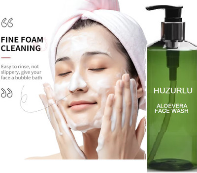 HUZURLU Deep Cleansing and Pimple Care Refreshing Aloevera Face Wash(200 ml)