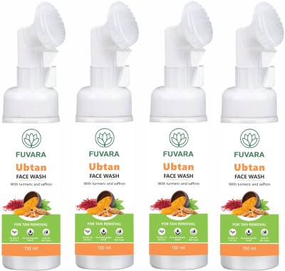 FUVARA ubtan foaming face wash 150ml pack 4 Face Wash(650 ml)