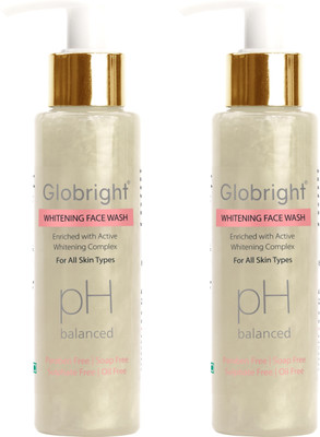Globright Whitening  100 ml| Berberry & Green Tea | Paraben free Face Wash(200 ml)