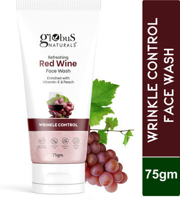 Globus Naturals Red Wine Hydrating , Enriched With Rosemary & Honey, Wrinkle Control Formula Face Wash(75 g)