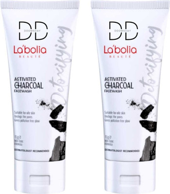 DOOMSDAY LABOLIA CHARCOAL FACEWASH FOR DEEP CLEASING GLOWING SKIN PACK OF 50g x 2 Face Wash(100 g)