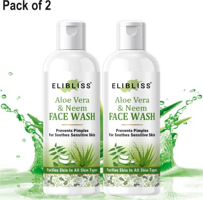 ELIBLISS Neem And Aloe Vera Always Fresh and moisturized  Pack of 2 Face Wash(100 ml)