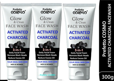 Prefetto COSMO Charcoal Acne Solution Trio Face Wash(300 g)