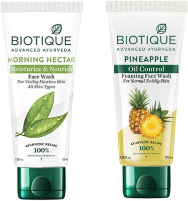 BIOTIQUE Morning Nectar  100ml, Pineapple  100ml. Face Wash(200 ml)