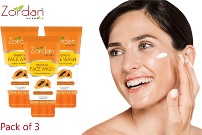 ZORDAN Papaya Face wash ( 3 x 60 ) Face Wash(180 ml)