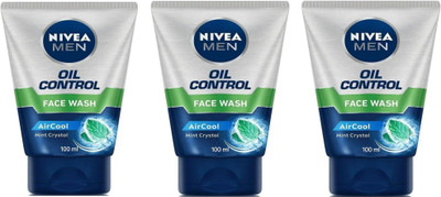 NIVEA Oil Control - 100ml (Pack of 3) Face Wash(300 ml)