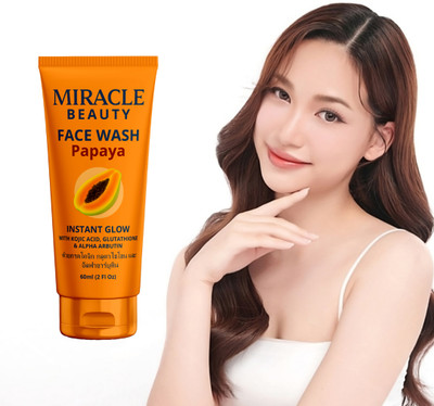 MACARIA Miracle Beauty papaya face wash gel for Clean glowing and clear skin For Women & Men Brightens skin removes pigmantation & dark spots Face Wash(60 ml)