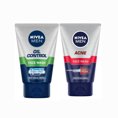 NIVEA Oil Control 100ml & Acne 100ml Facewash Set of 2 Face Wash(200 g)