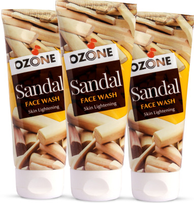 OZONE Sandal Face Cleanser | Goodness of Sandalwood | All Skin Types | Pack of 3 Face Wash(180 ml)
