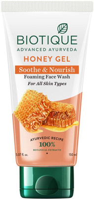 BIOTIQUE Honey Gel Soothe & Nourish Foaming  Reduce Dryness For Men & Women Face Wash(150 ml)