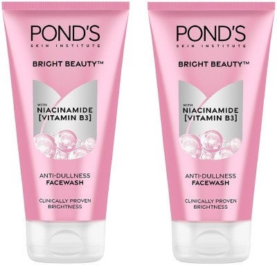 POND's Skin Institute Bright Beauty With Nicinamide (Vitamin B3) Anti Dullness Facewash 150G Each (Pack of 2) Face Wash(300 g)