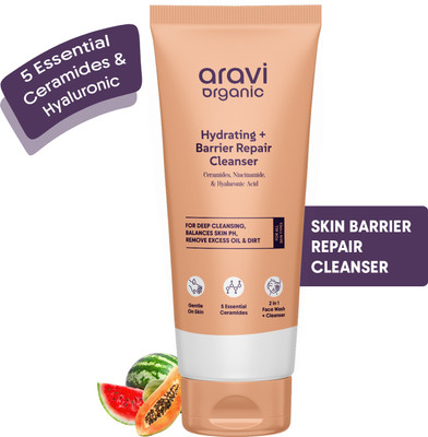 Aravi Organic Hydrating Barrier Repair With Ceramide - For Deep Cleansing Face Wash(100 ml)