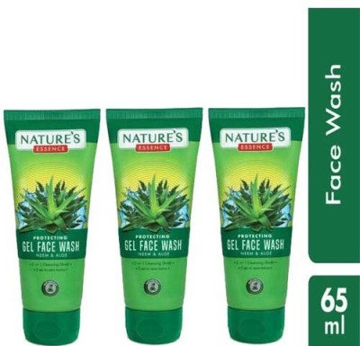 Nature's Essence PROTECTING GEL FACE WASH NEEM & ALOE(PACK OF 3) Face Wash(195 ml)