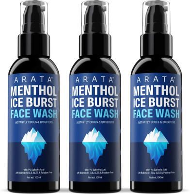 ARATA Menthol Ice Burst with 1% Salicylic Acid | Fights Pimples & Acne| All Skin Types Face wash Face Wash(300 ml)