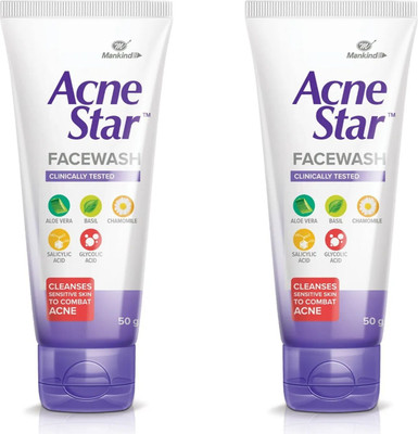 MANKIND Acnestar Cleaninsing Gel (2X50) Face Wash(100 g)