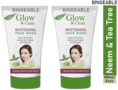 Crynn Neem & Tea Tree  - Glow & Clean (Anti-Bacterial, 100ml x 2) Face Wash(200 ml)