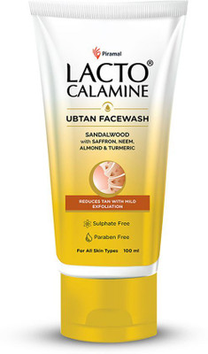 Lacto Calamine Ubtan, Reduces Tan with Mild Exfoliation Face Wash(100 ml)