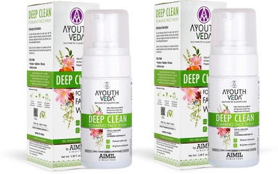 Ayouthveda DEEP CLEAN FOAMING (pack of 2)(100ml each) Face Wash(200 ml)