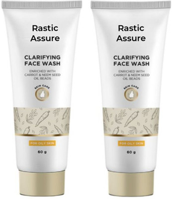 Rastic Assure Super Clarifying Facewash Pack of 2 Face Wash(120 g)