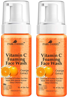 PARK DANIEL Vitamin C Foaming  For Deep Cleansing Combo Pack of 2 150 ML(300 ML) Face Wash(300 ml)