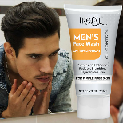 IKOTAL Oil Control Men  , Removes Blackheads & Deep Detox Formula Face Wash(200 ml)