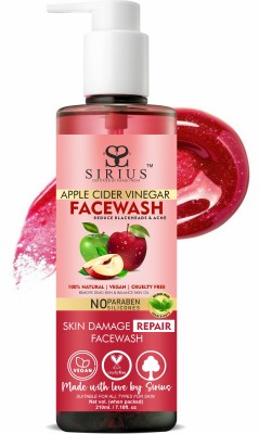 RKG Sirius Apple Cider Vinegar Face wash - Deep Cleansing & Brightening Facial Cleanser for Clear Skin | Apple Cider Vinegar Facewash - for All Skin Types Face Wash(210 ml)