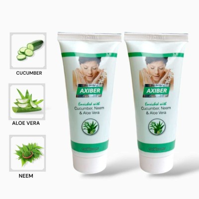 ZEE DRUGS AXIBER  Enriched with Cucumber, Neem & Aloe vera (Pack of 2)120gm Face Wash(120 g)