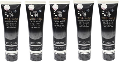 YC Whitening Facial Clay Wash with Deep Cleansing (Pack of 5) 100mlx5 Face Wash(500 ml)
