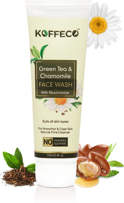 KOFFECO GREEN TEA, CHAMOMILE, NIACINAMIDE NATURAL FACE WASH (PACK OF 1) Face Wash(100 ml)