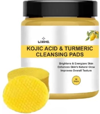 LORSHEL kojic acid and turmeric cleansing pads In Box-BK Face Wash(50 g)