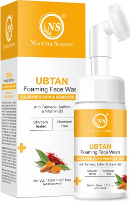 Nuerma Science Ubtan FaceWash with Vitamin B3, Turmeric & Saffron for Tan Removal, Even Skin Tone, Skin Exfoliation, Remove Dark Spots, Soothe Irritated Skin, Remove Pigmentation & Boost Inner Glow & Even Skin Tone Face Wash(150 ml)