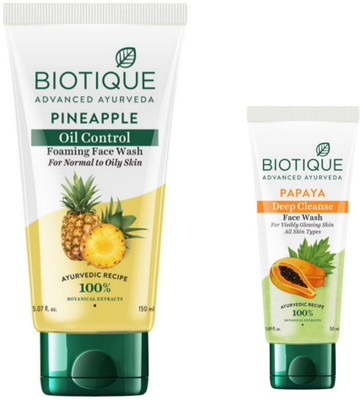 BIOTIQUE Pineapple  150ml & Papaya  50ml. Face Wash(200 ml)