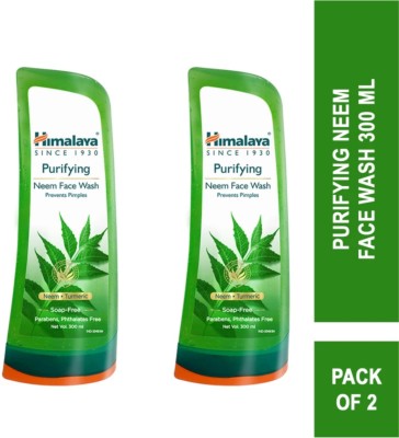 HIMALAYA PURIFYING NEEM FACE WASH 300ML*2 Face Wash(600 ml)