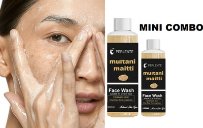 PERLENTE Glowing & Purifies Skin The Natural Multani Mitti  Face Wash(200 g)