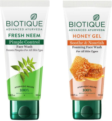 BIOTIQUE  100 ML - Fresh Neem & Honey Gel Face Wash(200 ml)