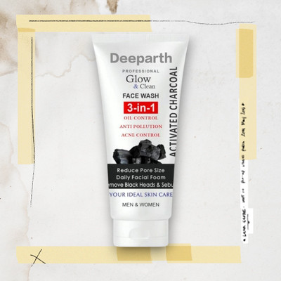 Deeparth 3 in 1 Bright Miracle Detox Charcoal -/ (Pack-1) Face Wash(150 g)