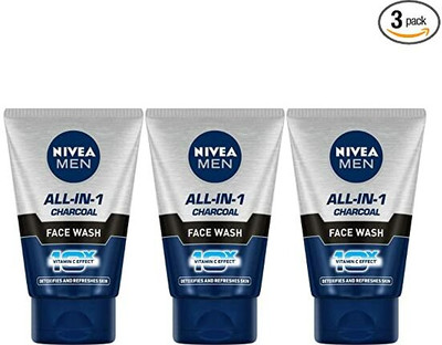 NIVEA All In One Charcoal Face wash 100 ml 3 Face Wash(100 ml)