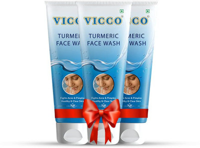 VICCO Turmeric  [70gm Each | Pack of 3] Face Wash(210 g)