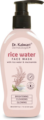 Dr. Kaiwart Rice Water Bright Face with Rice Water & Niacinamide for Glowing Skin | Cleanser for Uneven Skin Tone Face Wash(300 ml)