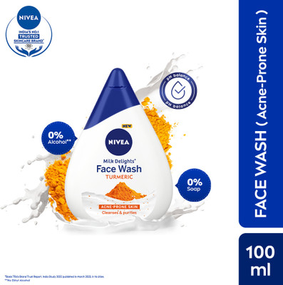 NIVEA Milk Delights  TURMERIC for Acne-Prone Skin Face Wash(100 ml)