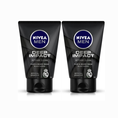 NIVEA 2pc Deep Impact 100ml Facewash Set of 2 Face Wash(200 g)