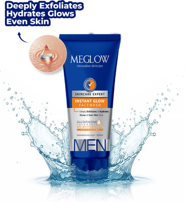 meglow Instant Glow Facewash For Daily Use with Vitamin E for Healthier & Brighter Skin Face Wash(70 g)
