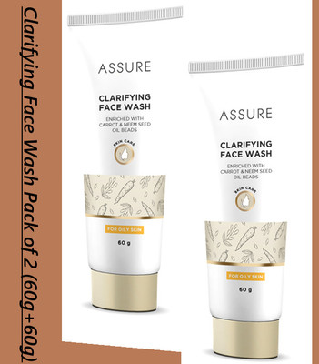 ASSURE CLARIFYING FACE WASH SKIN CARE FOR OILY SKIN 60G EACH __COMBO PACK Face Wash(120 g)