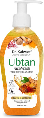 Dr. Kaiwart Ubtan with Turmeric & Saffron for Tan Removal and Skin Brightning - All Skin Type Face Wash(300 ml)