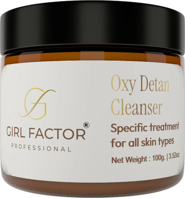 Girl Factor Oxy De tan Cleanser Tan Removal & Skin Brightening Cleanser for Radiant,Glowing Complexion Face Wash(50 g)