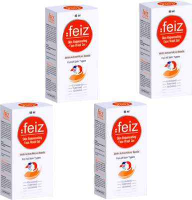 DOOMSDAY FEIZ FACEWASH GEL FOR PURIFYING & GLOWING SKIN PACK OF -60ml x 4 Face Wash(240 ml)