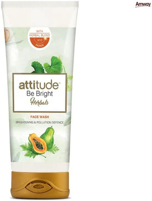 Amway Attitude Be Bright Herbals  Herbal Bright Glow Cleanser for Smooth Skin Face Wash(100 g)
